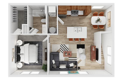 1 bed 1 bath B at The Waverly at Winter Haven Apartments, Florida